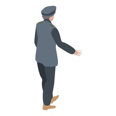 Sailor man icon. Isometric of sailor man vector icon for web design isolated on white background