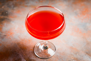 Blood oranges margarita on the rustic background. Selective focus. Shallow depth of field.