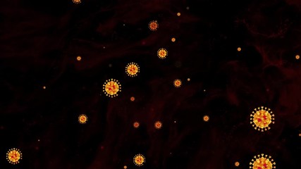 3d animated illustration of Coronavirus COVID-19 Virus on transparent background - Powered by Adobe