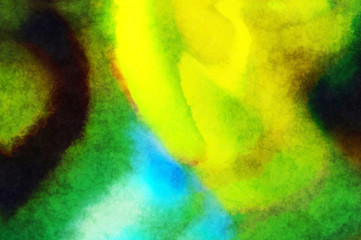 Watercolor painted background. Abstract Illustration wallpaper. Brush stroked painting. 2D Illustration.