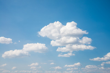 White clouds cirrocumulus and blue sky background