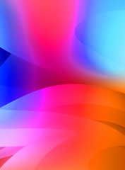 Abstract background with colorful gradient. Vibrant graphic wallpaper with stripes design. Fluid 2D illustration of modern movement.