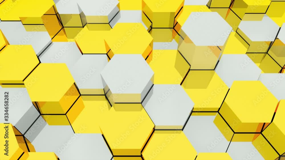 Poster 3d rendering of honeycomb background. computer generated abstract geometric design.