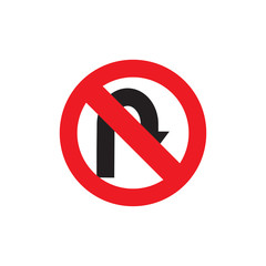 PROHIBIT U-TURN ICON