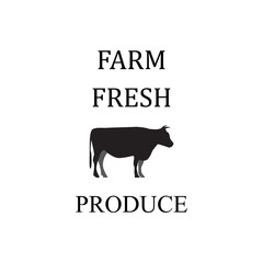 Farm quote lettering typography. Farm fresh produce