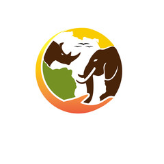 africa animal care logo designs simple and modern