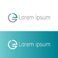 modern creative initial E Letter Logo Design vector illustrations