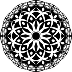 Vector indian Mandala, Mandalas for coloring book,Decorative round ornaments,Unusual flower shape, Yoga logos Vector, Round gradient mandala on white isolated background ,Mandala with floral patterns,
