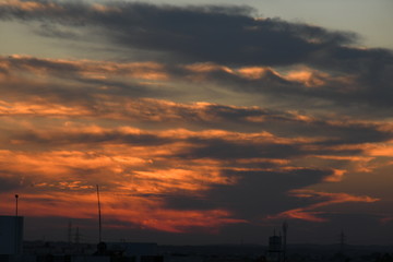 Clouds in the Sky and Beautiful Natural Evening at Kutch, Gujarat, India
