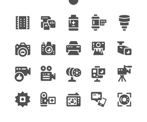 Camera Well-crafted Pixel Perfect Vector Solid Icons 30 2x Grid for Web Graphics and Apps. Simple Minimal Pictogram