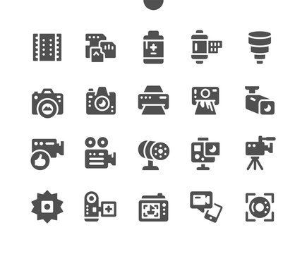 Camera Well-crafted Pixel Perfect Vector Solid Icons 30 2x Grid for Web Graphics and Apps. Simple Minimal Pictogram
