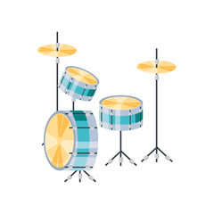 Fototapeta na wymiar musical drum kit on white background