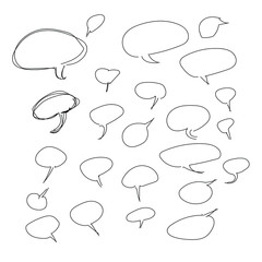Fototapeta premium set of speech bubbles