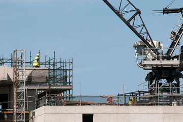 Building progress on the new Multistory Unit building under construction series at 277 Mann St. Gosford. February 28, 2020.