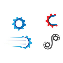 Set Gear Logo Template vector icon