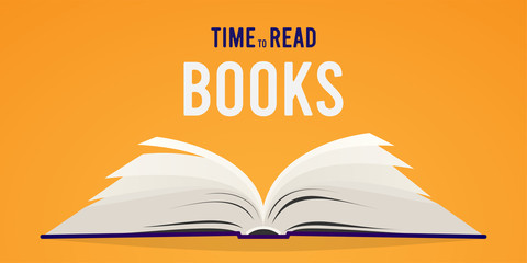 Covered opened book isolated. Vector illustration