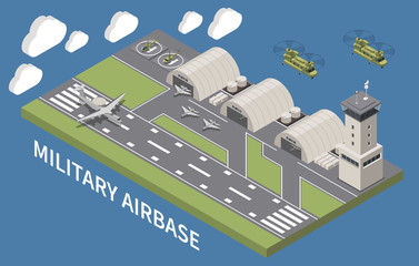 Military Air Force Base Isometric 