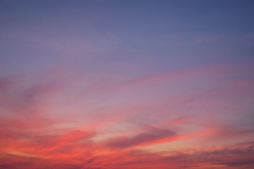 Obraz premium Sunshine in the sky , Orange color in the sky, clouds