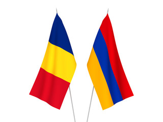 Romania and Armenia flags