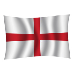 Fototapeta premium Waving England flag on a white background. Vector illustration - Vector