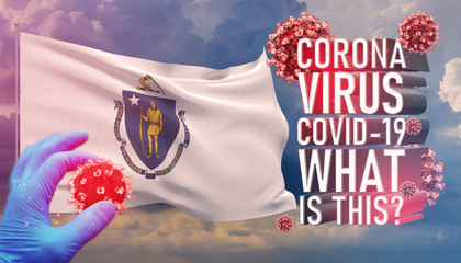 Coronavirus COVID-19, Frequently Asked Question - What Is It text, medical concept with flag of the...