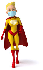 Fototapeta na wymiar 3D Illustration of a superhero with a mask