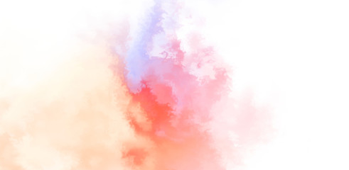 Obraz premium Abstract colorful watercolor on white background. Digital art painting.
