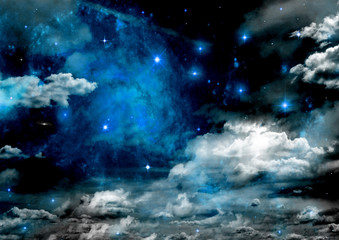 galaxy in a free space. 3D rendering