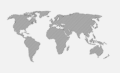 Obraz premium Vector world map template global black earth.