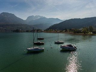 Petit port de Duingt vue par drone