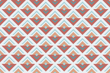 Geometric seamless retro pattern, abstract sprout or flower. Stock illustration for web, print, background and wallpaper, scrapbooking and wrapping paper.