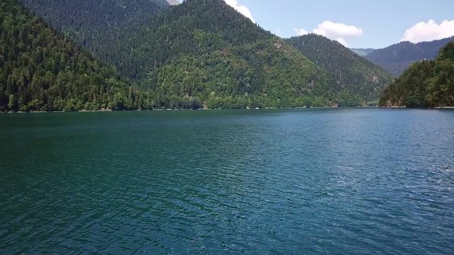 25.07.2018 Lake Ritsa Abkhazia shooting over water