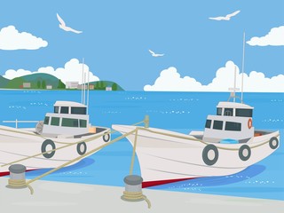 Obraz premium 漁村