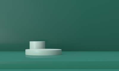 3D rendering of the green geometry background.