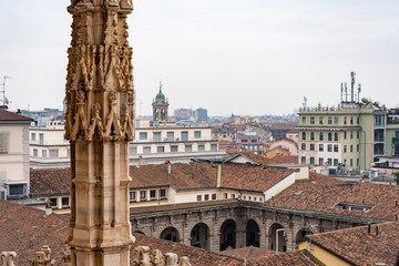 Views of Milan made in March 2019. Cathedral, park, people on the streets.