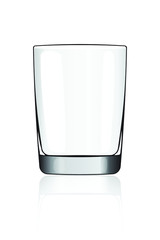 Drinking glass isolated on white background. Vector illustration