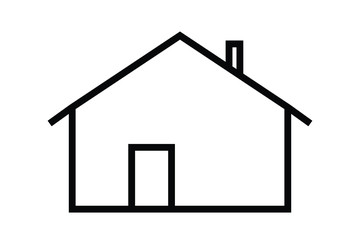 House icon isolated on white background. Vector illustration