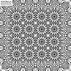 Flower Mandala. Coloringbook page template