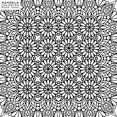 Behang Flower Mandala. Coloringbook page template © lovelymandala