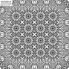 Flower Mandala. Coloringbook page template