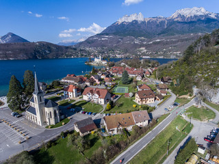 Duingt et le lac d'Annecy vue par drone