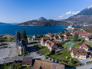 Duingt et le lac d'Annecy vue par drone