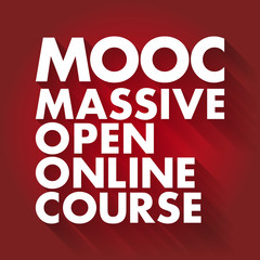 MOOC - Massive Open Online Course acronym, business concept background