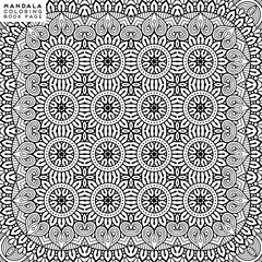 Flower Mandala. Coloringbook page template
