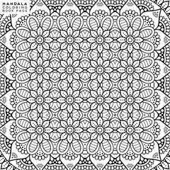 Flower Mandala. Coloringbook page template