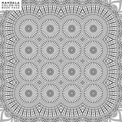 Flower Mandala. Coloringbook page template