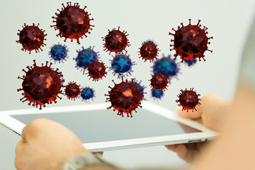 Virus Covid 19-NCP. nCoV denoted is single-stranded protection virus..