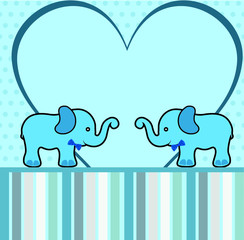 Baby shower invitations design, Party cards decoration love celebration arrival and born theme Vector illustration. Elephant vector background - Elephant flying with balloons