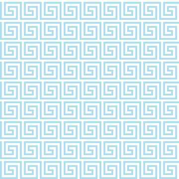 Blue ocean Greek seamless pattern background.