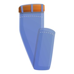 Fashion jeans icon. Cartoon of fashion jeans vector icon for web design isolated on white background